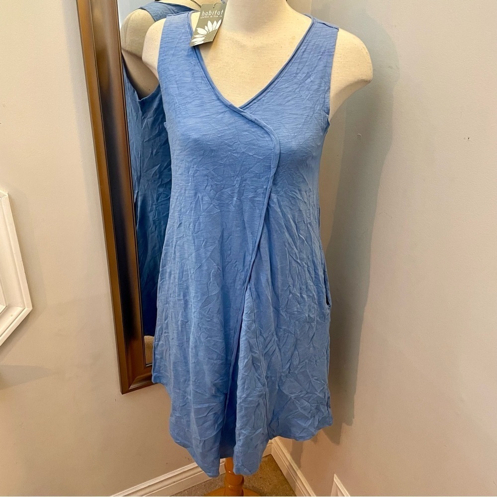 NWT Habitat Small 100% cotton sleeveless periwinkle blue dress